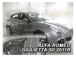 Deflektory - protiprievanové plexi Alfa Romeo Giulietta (+zadné, 5-dverový, od r.v. 2010)