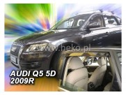 Deflektory - protiprievanové plexi Audi Q5 (+zadné, 5-dverový, od r.v. 2009)
