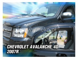 Deflektory - protiprievanové plexi Chevrolet Avalanche (4-dverový, od r.v. 2007)