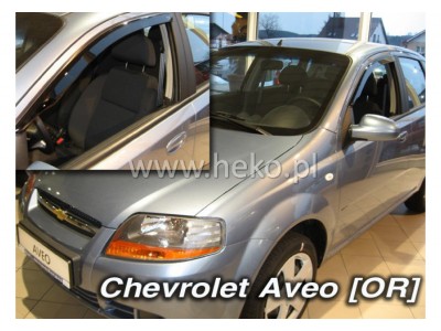 Deflektory - protiprievanové plexi Chevrolet Aveo Sedan (+zadné, 4-dverový, od r.v. 2004)