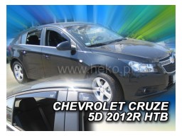 Deflektory - protiprievanové plexi Chevrolet Cruze Hatchback (+zadné, 5-dverový, od r.v. 2012)