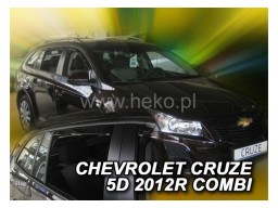 Deflektory - protiprievanové plexi Chevrolet Cruze (+zadné, 5-dverový, od r.v. 2012)