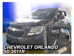 Deflektory - protiprievanové plexi Chevrolet Orlando (+zadné, 5-dverový, od r.v. 2011)