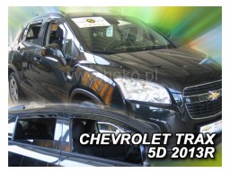 Deflektory - protiprievanové plexi Chevrolet Trax (+zadné, 5-dverový, od r.v. 2013)