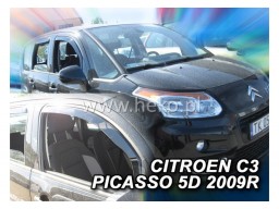 Deflektory - protiprievanové plexi Citroen C3 Picaso (5-dverový, od r.v. 2009)