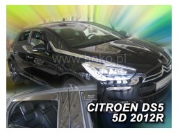 Deflektory - protiprievanové plexi Citroen DS5 (+zadné, 5-dverový, od r.v. 2012)