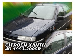 Deflektory - protiprievanové plexi Citroen Xantia Sedan (+zadné, 4-dverový, od r.v. 1993 do r.v. 2000)
