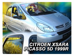Deflektory - protiprievanové plexi Citroen Xsara Picasso (+zadné, 5-dverový, od r.v. 1999)