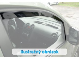 Deflektory - protiprievanové plexi Dacia Sandero II., Stepway II. (+zadné, 5-dverový, od r.v. 2012)