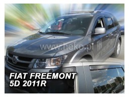 Deflektory - protiprievanové plexi Fiat Freemont (+zadné, 5-dverový, od r.v. 2011)