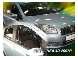 Deflektory - protiprievanové plexi Fiat Linea (+zadné, 4-dverový, od r.v. 2007)