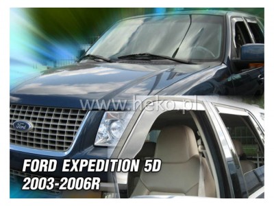 Deflektory - protiprievanové plexi Ford Expedition (+zadné, 5-dverový, od r.v. 2003 do r.v. 2006)