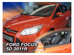 Deflektory - protiprievanové plexi Ford Focus lll. (5-dverový, od r.v. 2011)