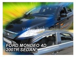 Deflektory - protiprievanové plexi Ford Mondeo lV. Sedan / Hatchback (+zadné, 4+5-dverový, od r.v. 2007)