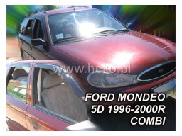 Deflektory - protiprievanové plexi Ford Mondeo II. Combi (+zadné, 4-dverový, od r.v. 1996 do r.v. 2000)