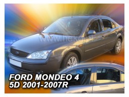 Deflektory - protiprievanové plexi Ford Mondeo lll. Sedan (+zadné, 4-dverový, od r.v. 2001)