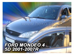 Deflektory - protiprievanové plexi Ford Mondeo lll. (4-dverový, od r.v. 2001)