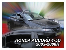 Deflektory - protiprievanové plexi Honda Accord (4-dverový, od r.v. 2003)