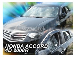 Deflektory - protiprievanové plexi Honda Accord Sedan (+zadné, 4-dverový, od r.v. 2008)