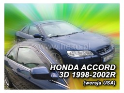 Deflektory - protiprievanové plexi Honda Accord VI. (3-dverový, od r.v. 1998 do r.v. 2002, verzia USA)