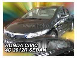 Deflektory - protiprievanové plexi Honda Civic IX. Sedan (+zadné, 4-dverový, od r.v. 2012)