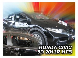 Deflektory - protiprievanové plexi Honda Civic IX. Hatchback (5-dverový, od r.v. 2012)