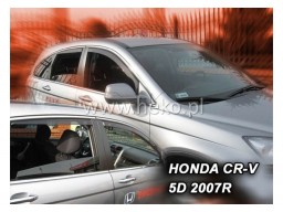 Deflektory - protiprievanové plexi Honda CR-V (+zadné, 5-dverový, od r.v. 2007)