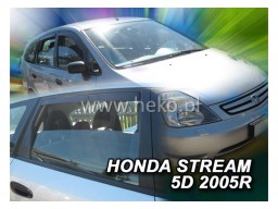 Deflektory - protiprievanové plexi Honda Stream (+zadné, 5-dverový, od r.v. 2000 do r.v. 2007)