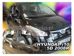 Deflektory - protiprievanové plexi Hyundai i10 (+zadné, 5-dverový, od r.v. 2008)