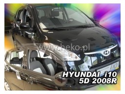 Deflektory - protiprievanové plexi Hyundai i10 (5-dverový, od r.v. 2008)