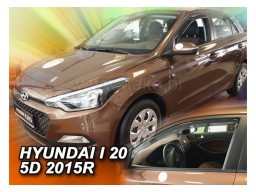 Deflektory - protiprievanové plexi Hyundai i20 (5-dverový, od r.v. 2014)