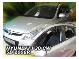 Deflektory - protiprievanové plexi Hyundai i30 CW Combi (+zadné, 5-dverový, od r.v. 2008)