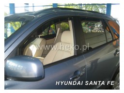 Deflektory - protiprievanové plexi Hyundai Santa Fe (+zadné, 5-dverový, od r.v. 2000 do r.v. 2005)