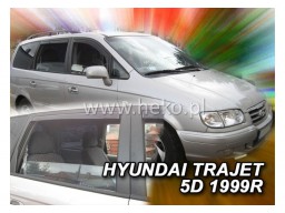 Deflektory - protiprievanové plexi Hyundai Trajet (+zadné, 5-dverový, od r.v. 1999 do r.v. 2007)