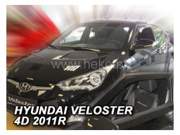 Deflektory - protiprievanové plexi Hyundai Veloster (4-dverový, od r.v. 2011)