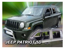 Deflektory - protiprievanové plexi Jeep Patriot (+zadné, 5-dverový, od r.v. 2006)