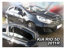 Deflektory - protiprievanové plexi Kia Rio III. Hatchback (od r.v. 2011)