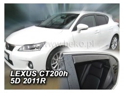 Deflektory - protiprievanové plexi Lexus CT 200H (+zadné, 5-dverový, od r.v. 2011)