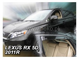 Deflektory - protiprievanové plexi Lexus RX (+zadné, 5-dverový, od r.v. 2010)