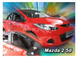 Deflektory - protiprievanové plexi Mazda 2 (5-dverový, od r.v. 2003 do r.v. 2007 Hatchback, Combi)