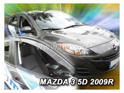 Deflektory - protiprievanové plexi Mazda 3 (5-dverový, od r.v. 2009)