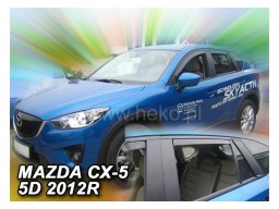 Deflektory - protiprievanové plexi Mazda CX-5 (+zadné, 5-dverový, od r.v. 2012)