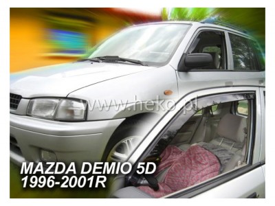 Deflektory - protiprievanové plexi Mazda Demio (5-dverový, od r.v. 1996 do r.v. 2001)