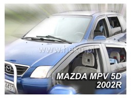 Deflektory - protiprievanové plexi Mazda MPV (+zadné, 5-dverový, od r.v. 2001)