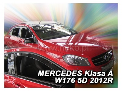 Deflektory - protiprievanové plexi Mercedes A-Class (W176, 5-dverový, od r.v. 2012)