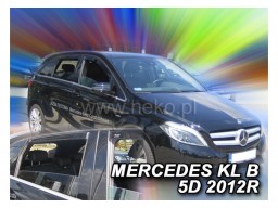 Deflektory - protiprievanové plexi Mercedes B-Class W246 (+zadné, 5-dverový, od r.v. 2011)