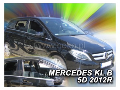 Deflektory - protiprievanové plexi Mercedes B-Class W246 (5-dverový, od r.v. 2011)