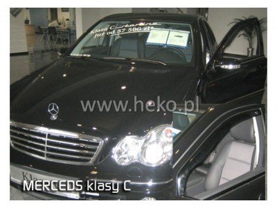 Deflektory - protiprievanové plexi Mercedes C-Class Combi W203 (+zadné, 5-dverový, od r.v. 2000 do r.v. 2007)