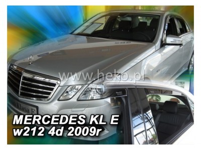 Deflektory - protiprievanové plexi Mercedes E-Class Sedan W212 (+zadné, 4+5-dverový, od r.v. 2009)