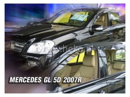 Deflektory - protiprievanové plexi Mercedes GL-Class (+zadné, 5-dverový, od r.v. 2007)